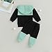Tiaham Baby Boy Clothes Fashion Hoodie Outfits Hooded Tops Hoodies Sweatpant Kids Toddler Boys Pant Clothing Sets (Green Black, 12-18 Months)