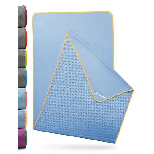 NirvanaShape Toalla de Yoga Antideslizante | Toalla de Hot Yoga con Botones Antideslizantes | Toalla de Yoga higiénica de Microfibra [ 185 x 63 cm ]