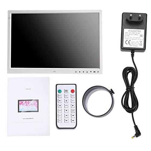 17In Hdmi Portable Movie Player Digital Photo Frame,1709T Digital Album Supports For Video, Picture Playback, Music, Clock Calendar, Remote Control(White#7) #TOP5