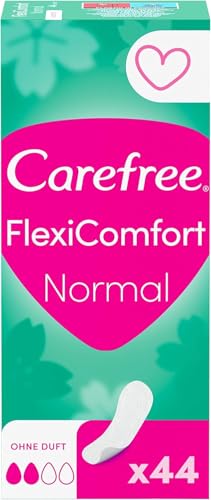 Carefree Flexicomfort Ohne Duft 44 Stk., Slipeinlage ohne Duft und ultradünnem FlexiComfort, extra sanft zur Haut