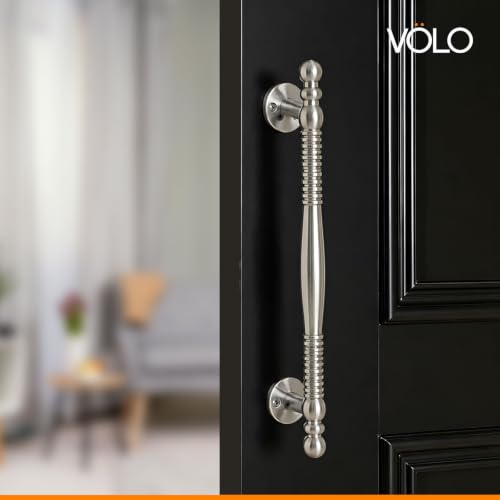 Image of VOLO Main Door Pull Push Handle | Door Handle for Home Office | Interior Exterior Door Hardware Pull Handle | (Pack of 1 Piece, Silver Satin, 12 Inch (300MM))