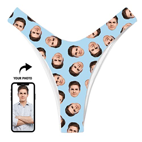 Generic Custom Photo Bikini Thong Personalized Thong Bikini With Your Words thumb #5