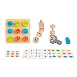 TOYANDONA Forme de Vis en Bois Jouets Assortis: Couleur Reconnaissance Vis Toys Toddlers Couleur Trieur de Couleur Jouets Reconnaissance Puzzle Stacker Développement de La Petite Enfance