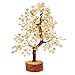 FASHIONZAADI Crystal Tree Gifts for Women, Chakra Healing Citrine Crystals Handmade Money Tree of Life for Home and Office Desk Decoration, Reiki Healing, Good Luck, Positive Energy, Birthday Gifts