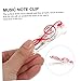 LIOOBO 10pcs Music Note Shaped Book Clips Music Note Clamps for Folder for Piano Scores and Reading Materials