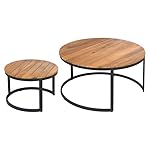 OUTLIV. Loungetisch Blair 2-teiliges Set Natur/Schwarz