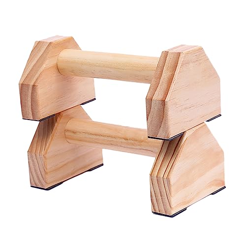 FOYTOKI 1 Pair Solid Wood Bracket Fitness Equipment Handstand Bar Strength Training for Home Gym