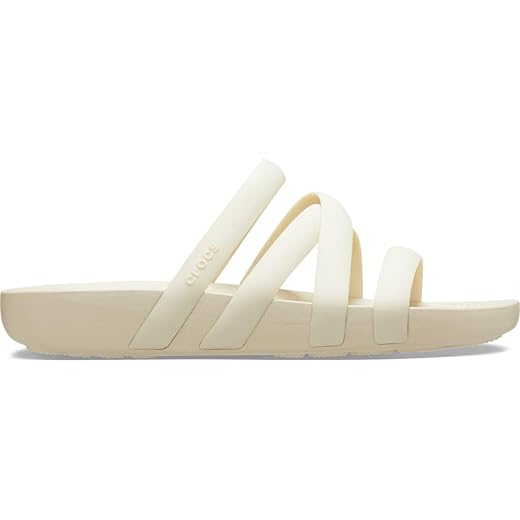Crocs Women's Splash Strappy Sandals, Bone, 7