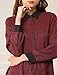Allegra K Women's Casual Checks Grid Loose Babydoll Contrast Collar Shift Mini Dress Small Wine