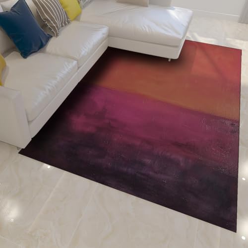 Tapis lavable 100x150cm abstrait et antidérapant multicolore