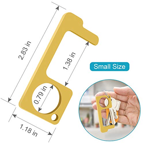 VIBOLA 4-Pack No Touch Door Opener, Touchless Door Opener Tool, Handheld Keychain Utility Hook, Contactless Door Opener Used for Handles, Elevator Buttons - Thumbnail 7
