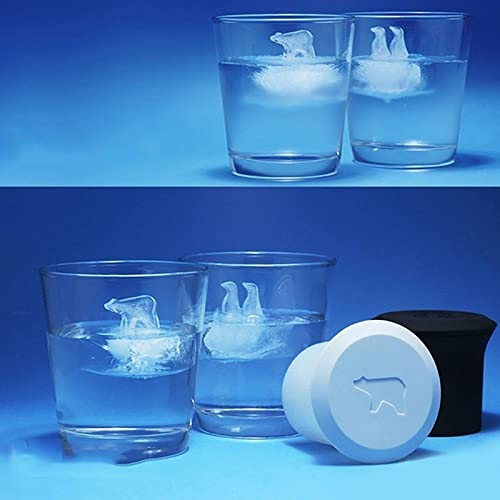 Molde de silicona para cubos de hielo pingüino y oso polar miniatura 5