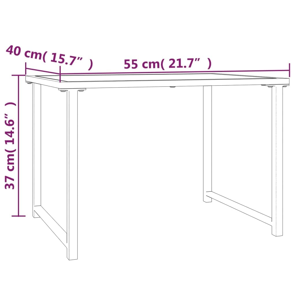 Tavolo modulare da terrazza antracite, 55 x 40 x 37 cm, in acciaio, stabile tavolo da giardino per bevande e cibo, combinabile in modo flessibile con altri elementi lounge