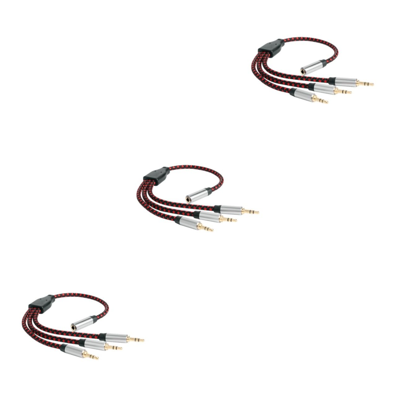 Angoily 3pezzi Audio Splitter Estensione Adattatore Audio Per Utilizzo Cuffie e Microfoni Compatibile Laptop e Smartphone Design Flessibile e Resistente