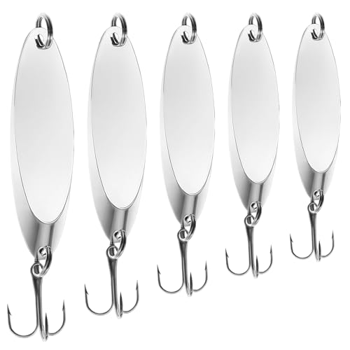 FREGITO 5pcs Trout & Bass Spoons