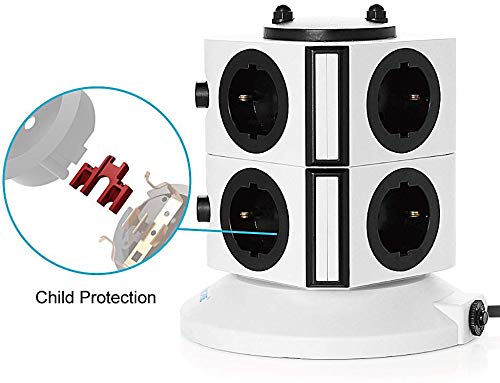 Multipresa Ciabatta Elettrica a 7 Prese Schuko (a