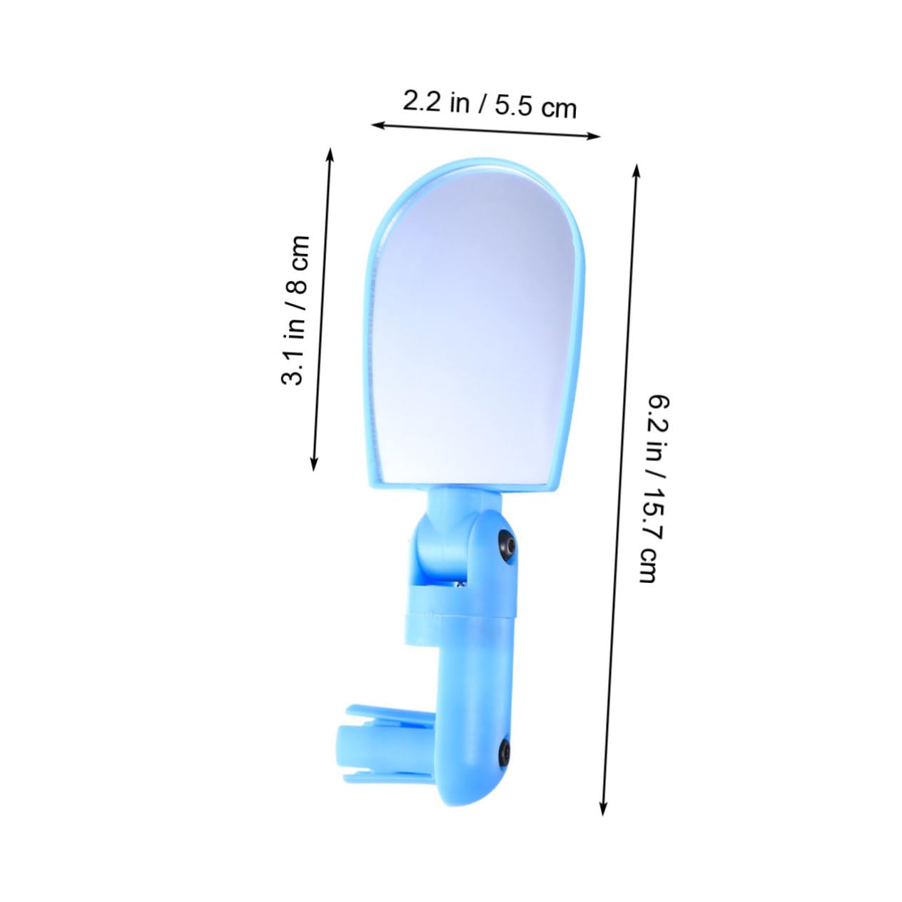 GRIRIW Adjustable Bike Rear View Mirror Super Resistant Wide Angle Lightweight Design for Handlebars Stylish Compact Bike Mirror for Safe Cycling Blue