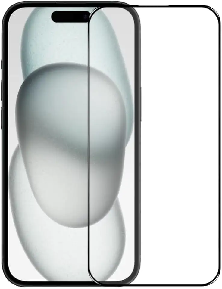 iPhone 15 Tempered Glass Screen Protector 9D Full Glue Clear