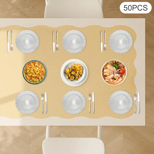 50 platos plateados redondos de 13 pulgadas para fiestas miniatura 5
