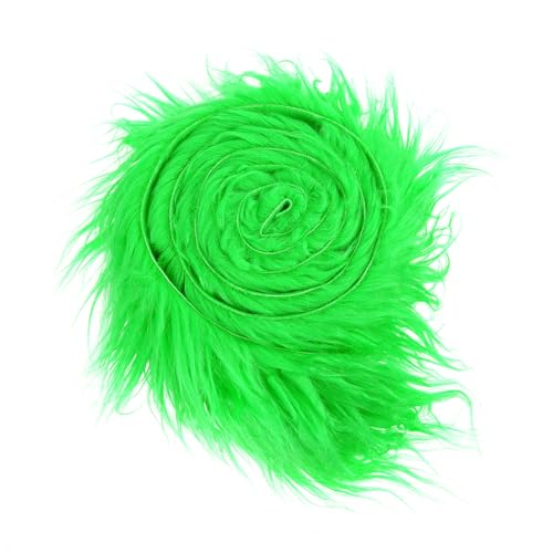 Lusofie 1Pc Faux Fur Fabric 4 x 60inch Green Fluffy