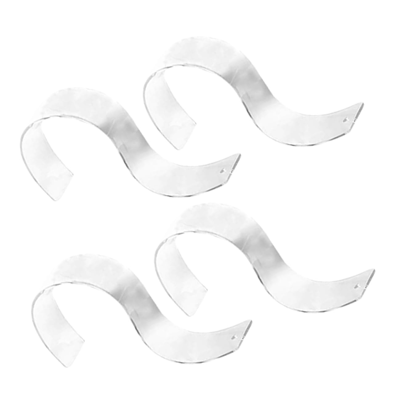 COSMEVIVI 4pcs Transparent Acrylic Belt Holders for Home Retail Display Belt Organizer for Closet Tabletop Shape Design for Men