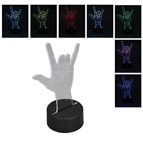 Lámpara de Mesa de Noche Acrílica 16cm 7 Colores USB miniatura 5