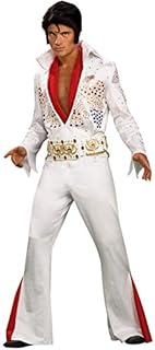 Rubie's mens Elvis Presley Grand Heritage Collection Deluxe adult sized costumes, White, Large US