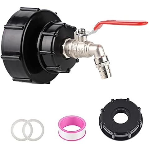 SWAWIS Válvula de Bola Adaptadora IBC para Barril de Lluvia Cover