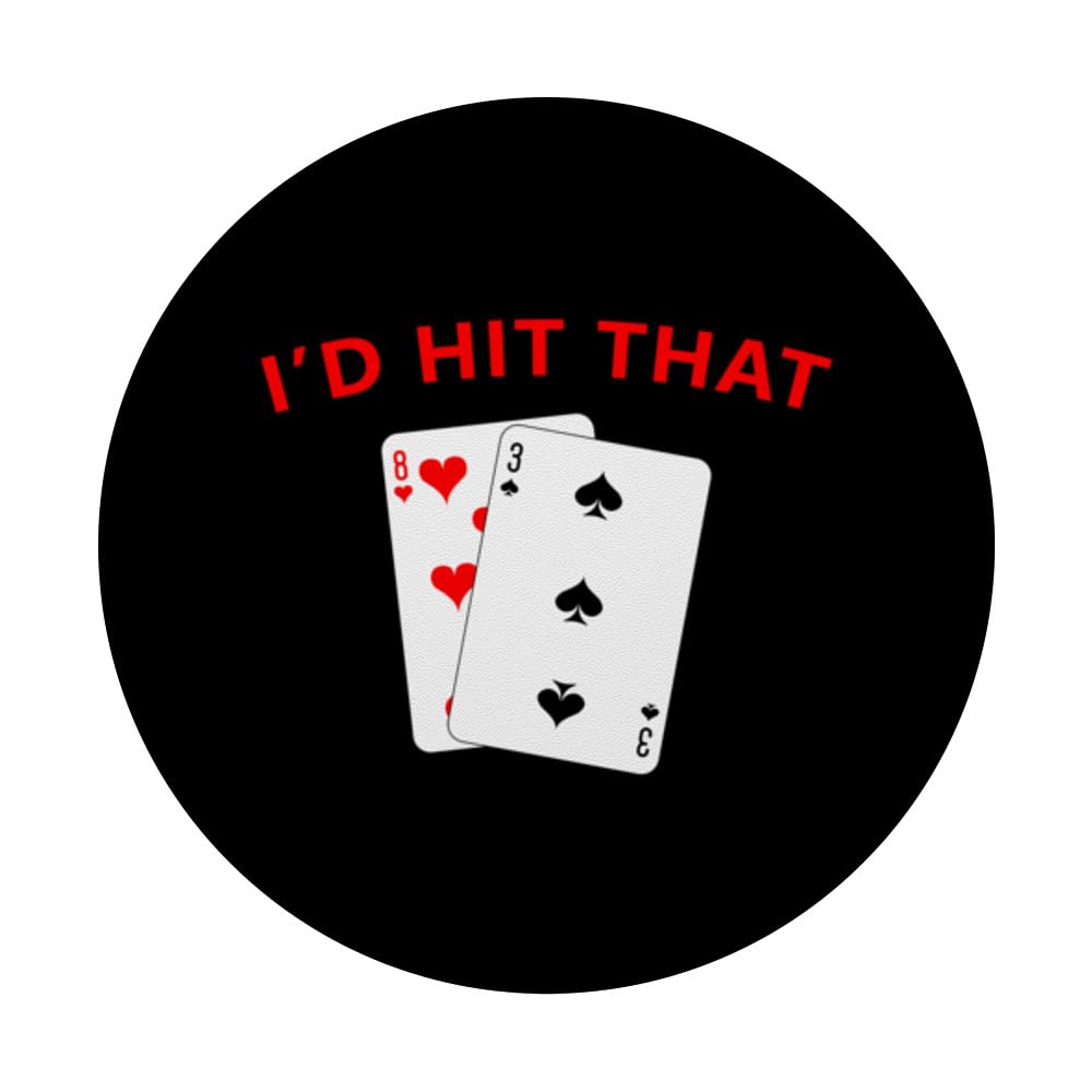 Funny Saying Gambling Cards Betting Men Women Gag Sarcastic PopSockets Swappable PopGrip, Black - Image 3