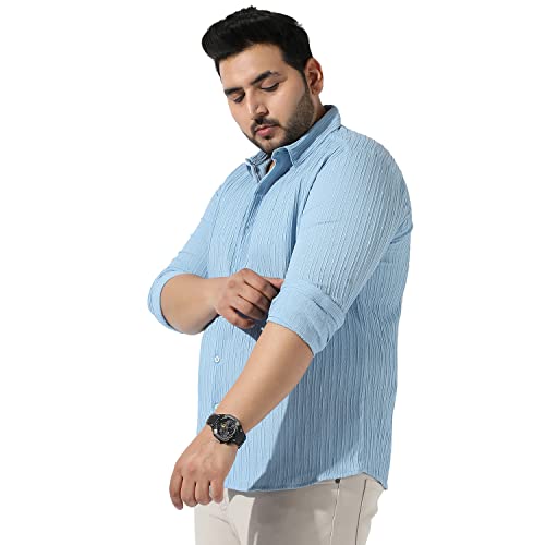 Image of Instafab Plus Men's Button Up Regular Fit Shirt for Casual Wear Modern Clothing Shirt Crafted with Regular Sleeve, Comfort Fit & High-Performance for Everyday Wear