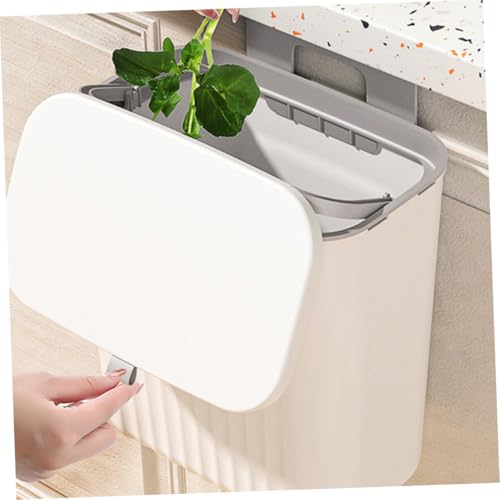 Caneca de basura colgante rectangular de plástico para cocina miniatura 7