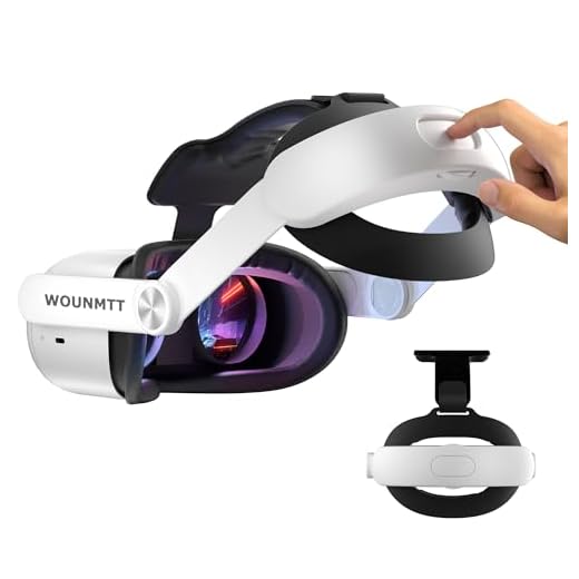WOUNMTT Head Strap for Oculus Meta Quest 2, Elite Adjustable Replacement Strap for Meta Quest Headset, with One-Click Fit, PU Cushion for Enhanced Comfort & Support, Quest 2 Accessories (no Battery)