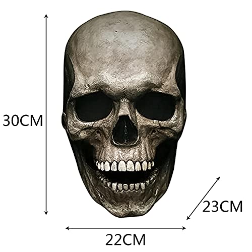 FUFRE Halloween Mask Full Head Skull Mask, Realistic with Movable Jaw, 3D Adult Latex Mask Skeleton Masks for Halloween Party Carnival Cosplay Costumes Props FUFRE Halloween Mask Full Head Skull Mask, Realistic with Movable Jaw, 3D Adult Latex Mask Skeleton Masks for Halloween Party Carnival Cosplay Costumes Props