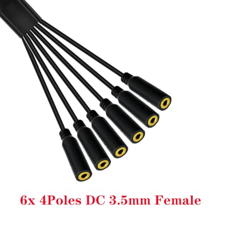 Cable divisor de audio Jack 3.5mm 1 a 6 vías 50 cm miniatura 3