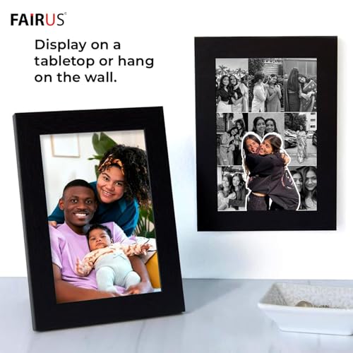 Image of Fairus CUSTOMIZED Wallet Card - Your Photo, Illustration or Bitmoji, Message, Spotify Song Code backside Best for Special Occasion Gift For Loved One (Collage Photo Frame)