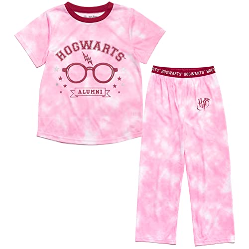 Harry Potter Slytherin Ravenclaw Hufflepuff Gryffindor Girls Pajama Shirt and Pants Sleep Set Little Kid to Big Kid