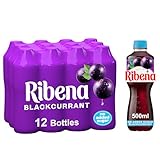 Ribena Blackcurrant Juice Drink No Added Sugar 500ml - Multipack of 12 | Real British Blackcurrants | Rich in Vitamin C | No Artificial Colours | Low Calorie |100% Recycled Plastic Bottle