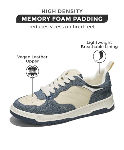 Project Cloud Sneakers for Women - Dunks Woman Comfortable Memory Foam Shoes for Women Footwear, Vegan Leather Women's Fashion Sneakers, Non-Slip Womens Shoes Machine Wash (Kiki)3