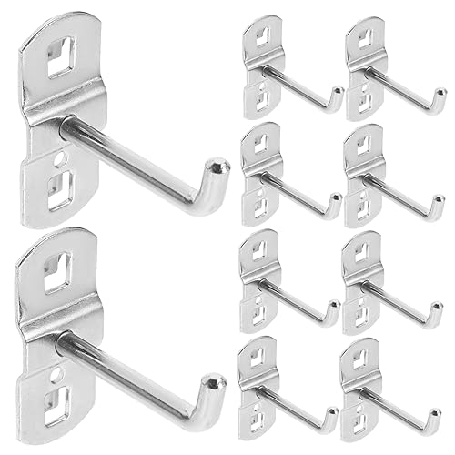 Gatuida Display Rack Hooking 12 Pcs Pegboard Hook for Square Pegboard Industrial Pipe Shelf Bracket Cabinet Display Rack Hook