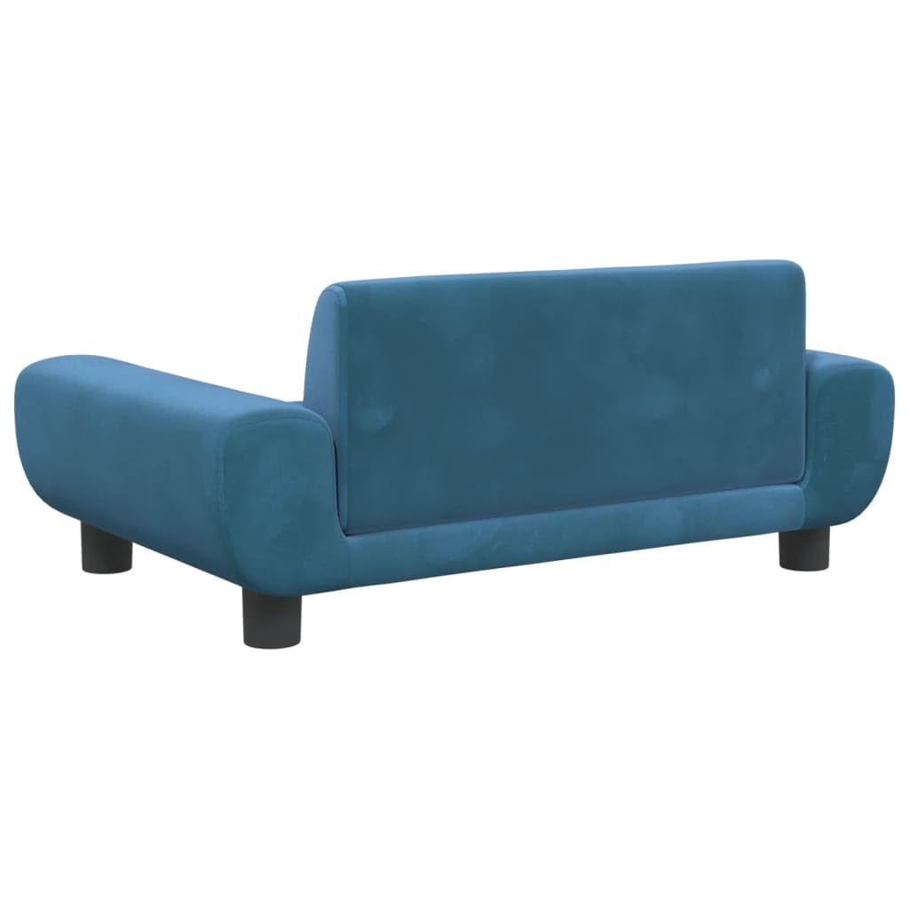 Homgoday Canapé pour enfants, bleu 70 x 45 x 33 cm, en velours, canapé, salon, canapé, salon, canapé, canapé, jardin, salon, terrasse extérieure, mobilier