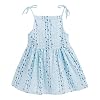 LuckyGirls Fille Robe de Princesse Chic Robe Camisole Ajustable à Bandes Verticales Jupe Bohême Robe de Plage Vetement Bebe Fille