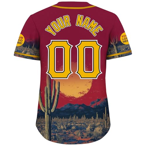 Camiseta personalizada de béisbol, nombre y número cosidos impresos, camiseta de sóftbol para mujer, hombre, jóvenes y niños miniatura 3