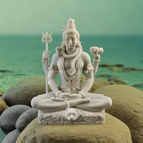 Estatua de Shiva en Pose Padmasana 3.4 pulgadas miniatura 5