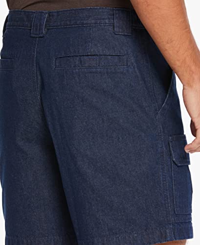 Savane Men's 8” Stretch Hiking Cargo Shorts With Comfort Waistband, Sun Protection, Lightweight (Waist Size 32 - 60 Big & Tall) , Denim, 34 #TOP4