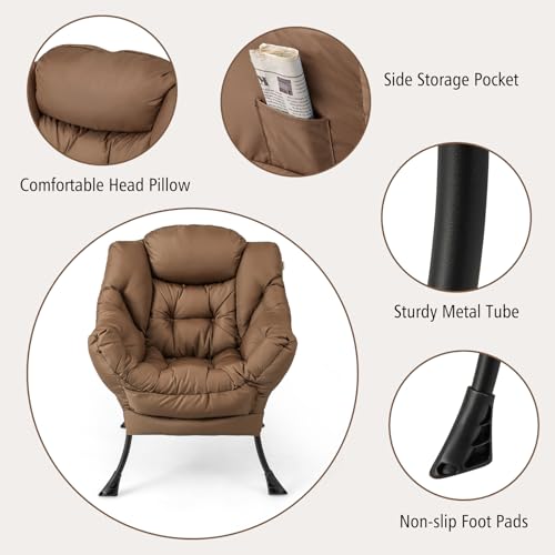 Sillón Plegable Poliéster Beige miniatura 7