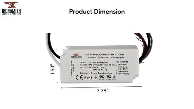 Image of Ironsmith Lighting Products - Constant Current LED Driver Transformer (15-24 Volt | 12 Watt | Dimmable)