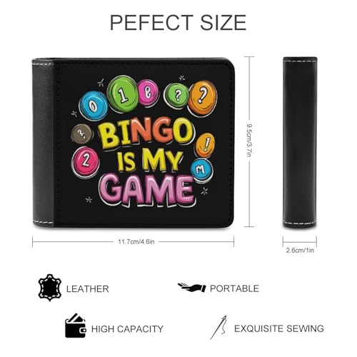 BINGO Is My Game Slim Wallet for Men Women PU Bifold Wallets Small Card Holder Travel Coin Purse2