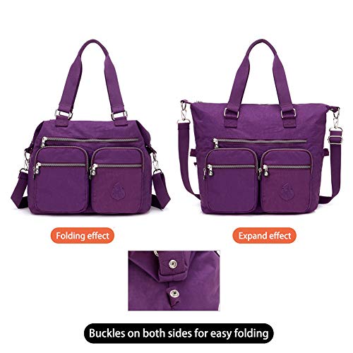 MINTEGRA Handbag for Women Multi Pocket Tote Shoulder Bag Waterproof Crossbody Lunch Bag2