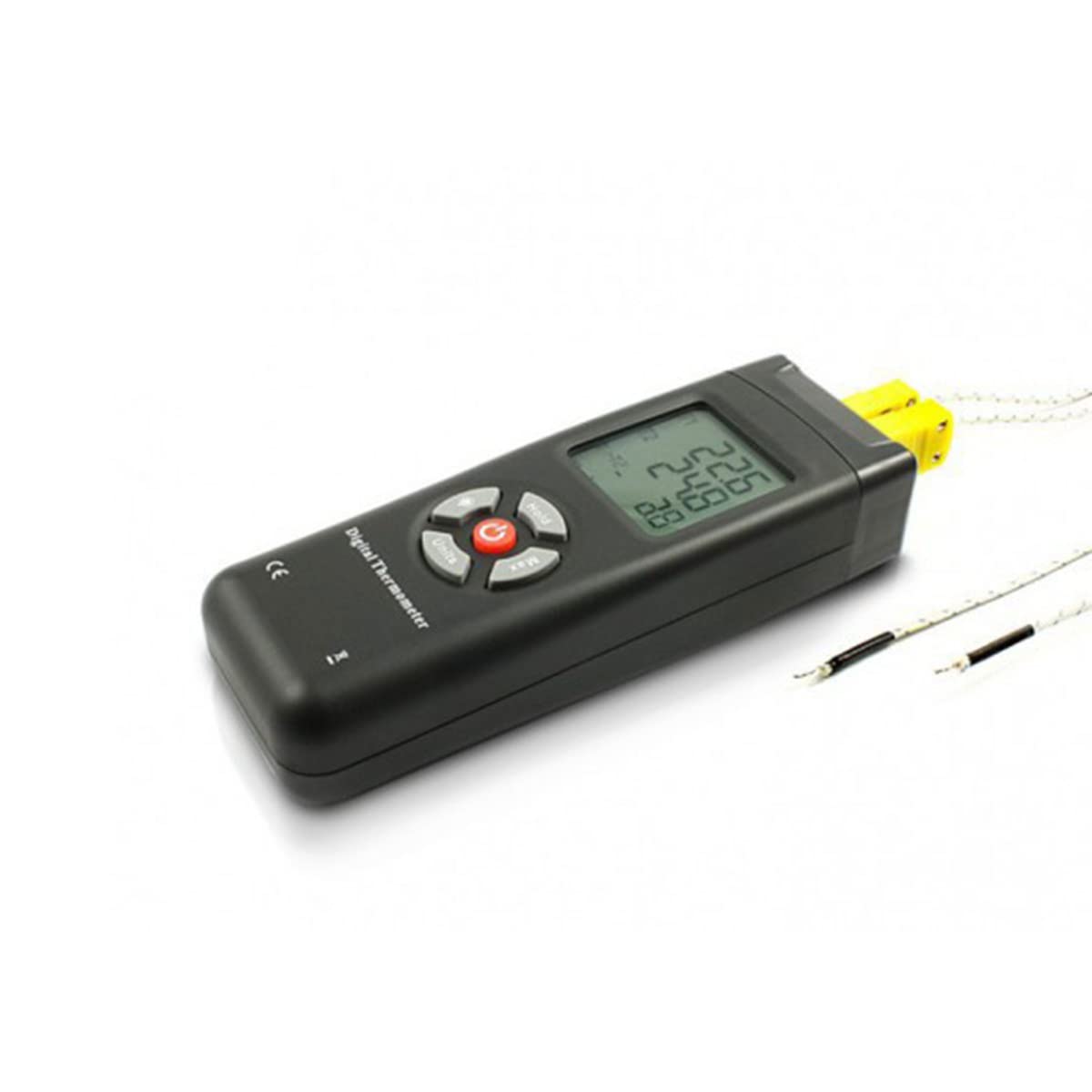 Medidor de mano tipo K de -50 °C hasta +1370 °C.