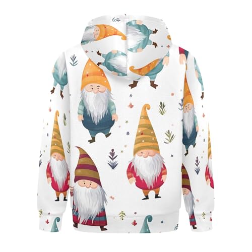 Kids Hoodies Sweaters Christmas Gnome Dwarfs Hooded Sweatshirts with Big Pockets for Boys Girls B04000182